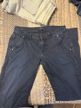 7 For All Mankind Dark Blue Straight Leg Jeans
